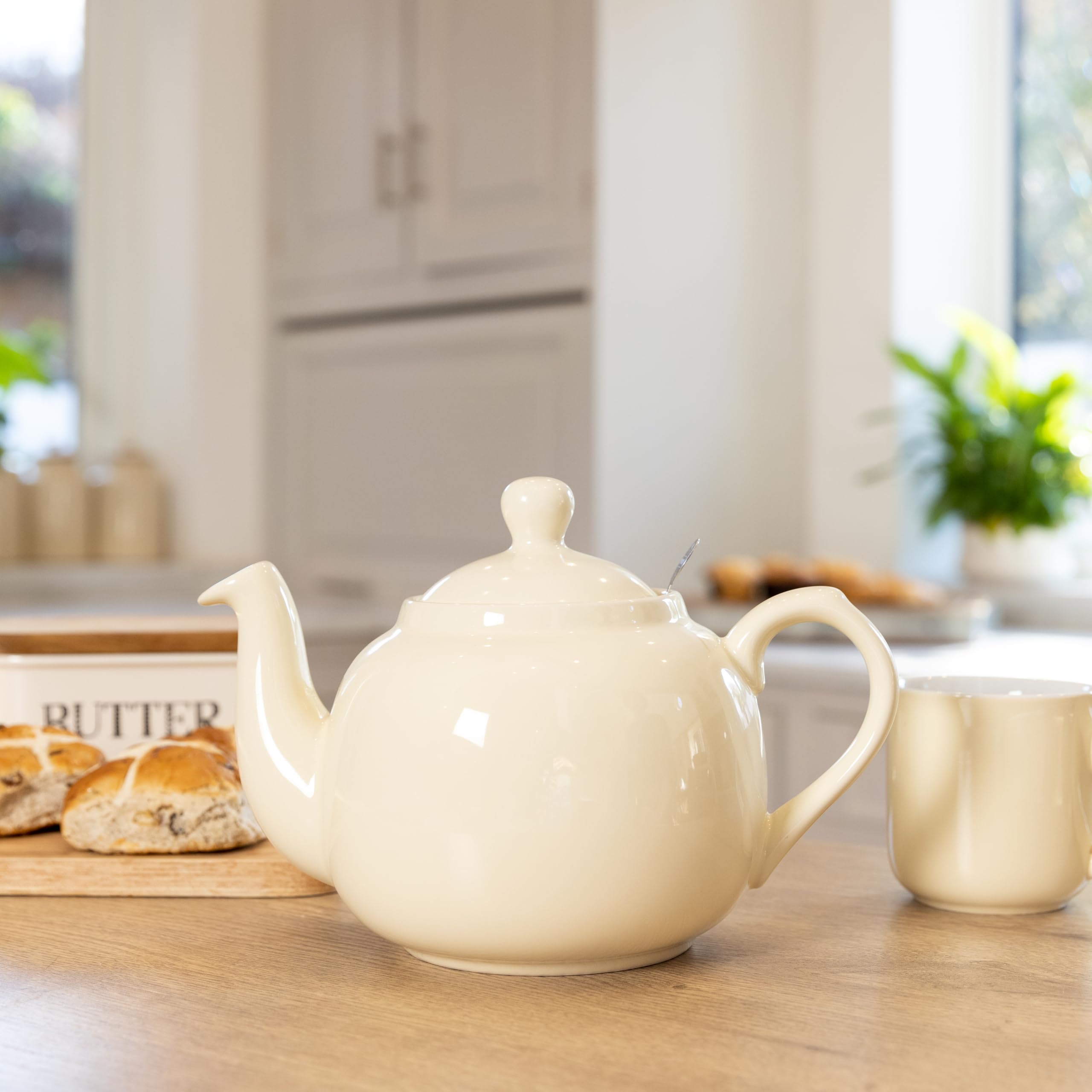 Amazon | London Pottery 6 Cup Filter Teapot Ivory | London Pottery